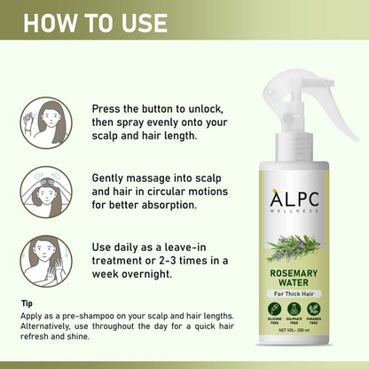 Rosemary Water, Hair Spray For Regrowth (Pack of 3 & 6)
